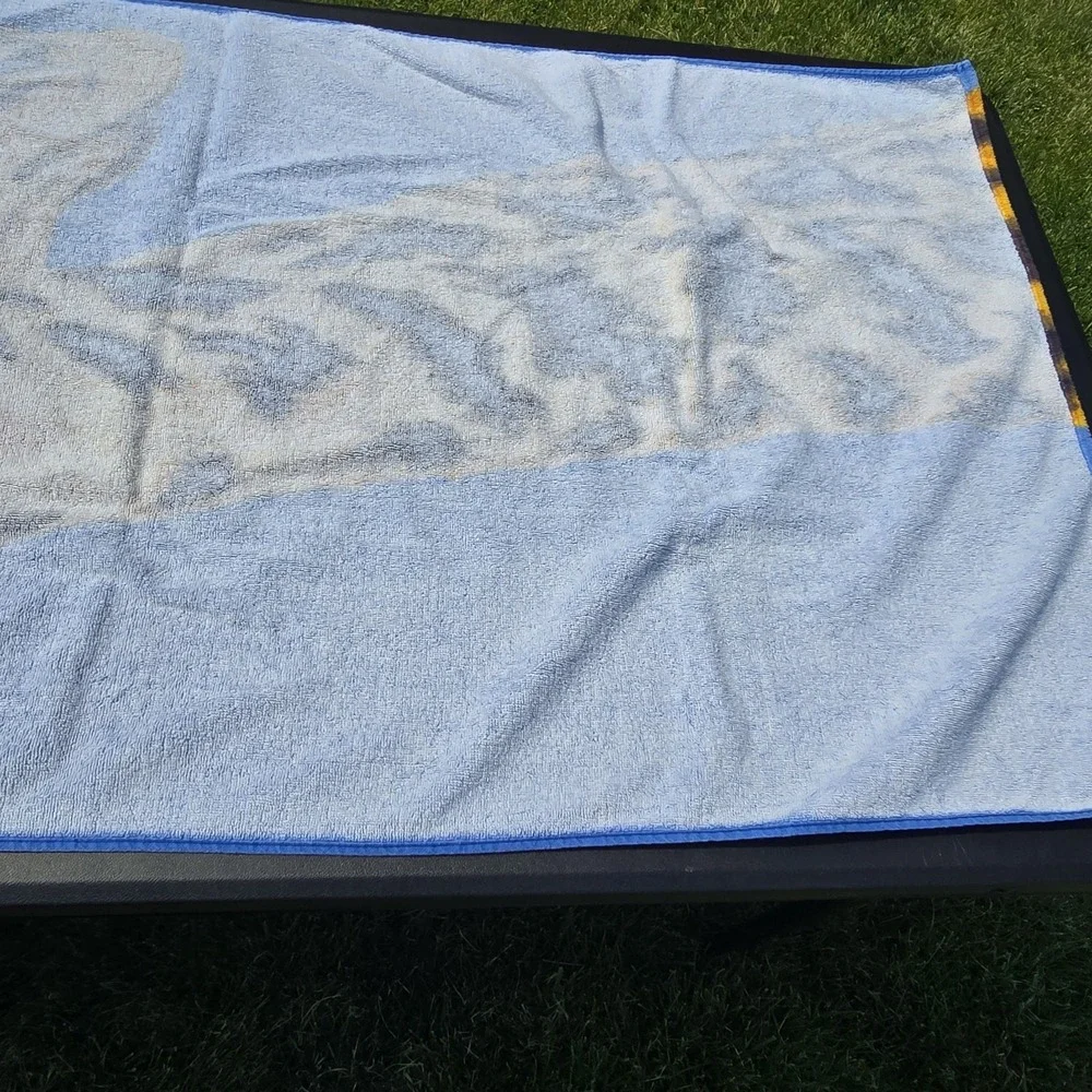Vintage 80s TerriMondo Retro Giraffe Beach Towel 56x28 100% Cotton Israel